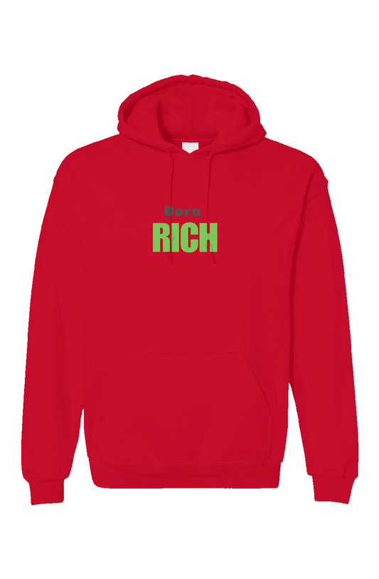 Red Born Rich Unisex Gildan Hoodie