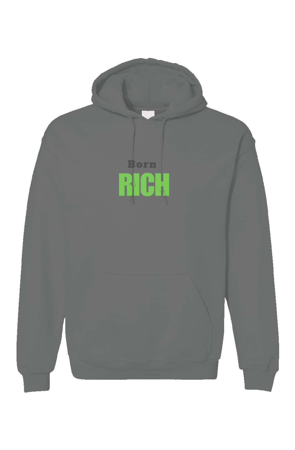 Charcoal Born Rich Unisex Gildan Hoodie