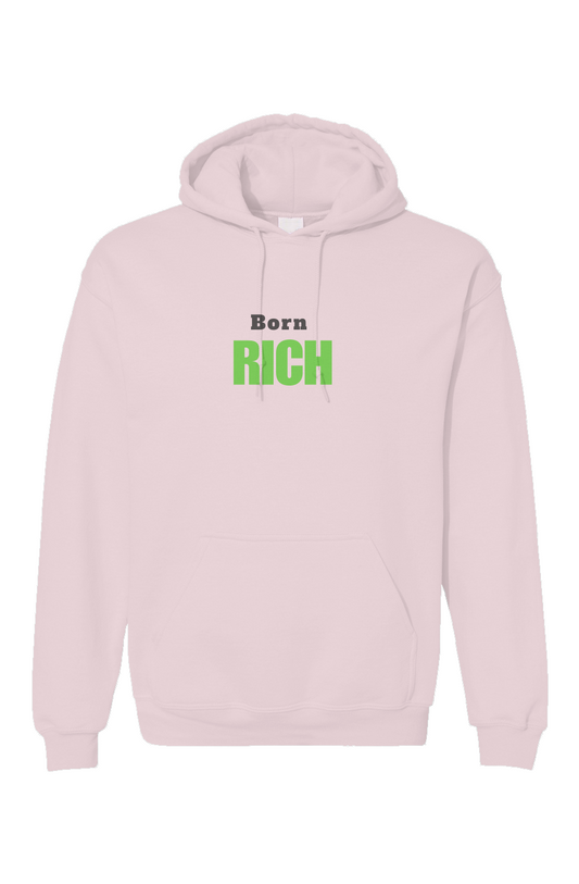 Light Pink Born Rich Unisex Gildan Hoodie