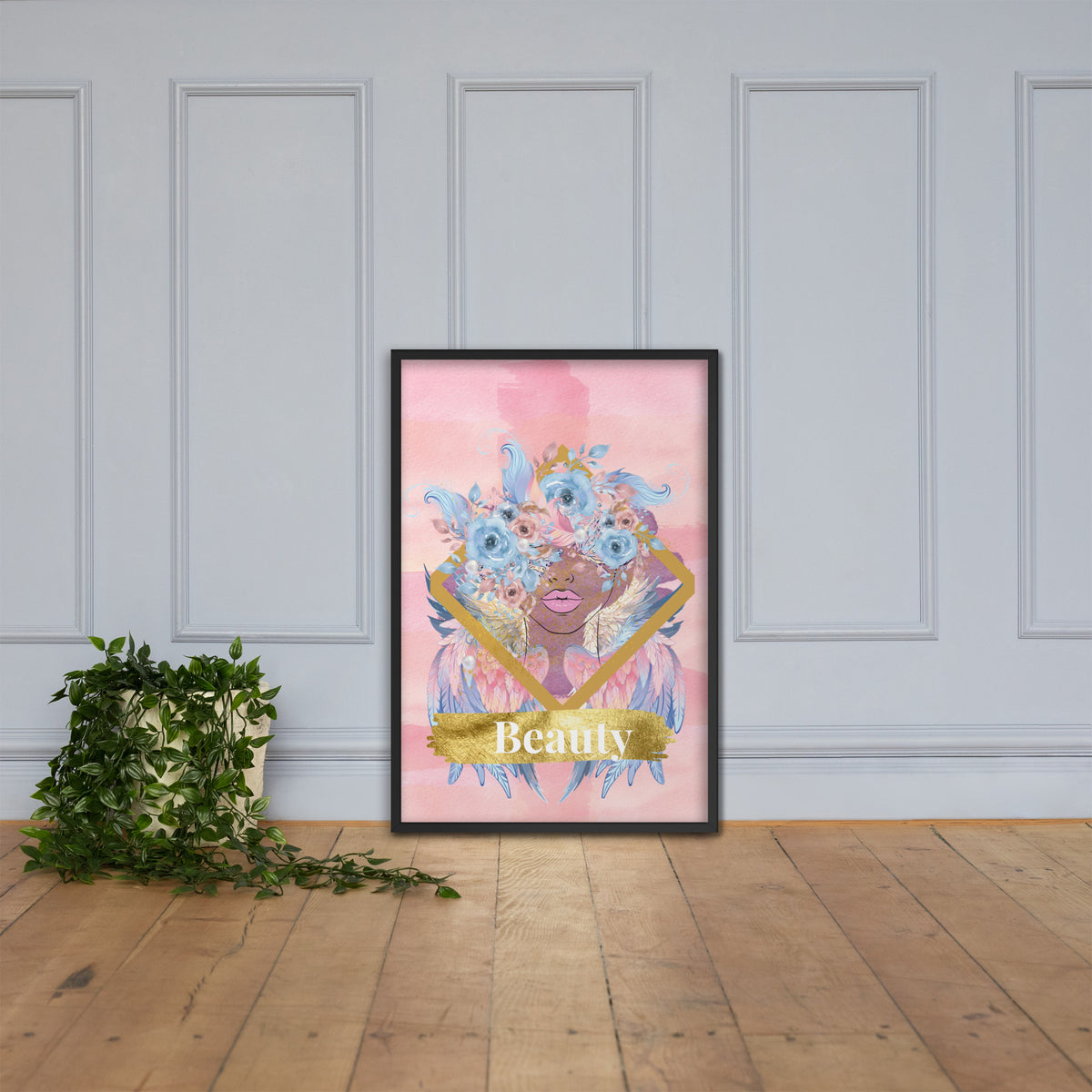 Framed poster